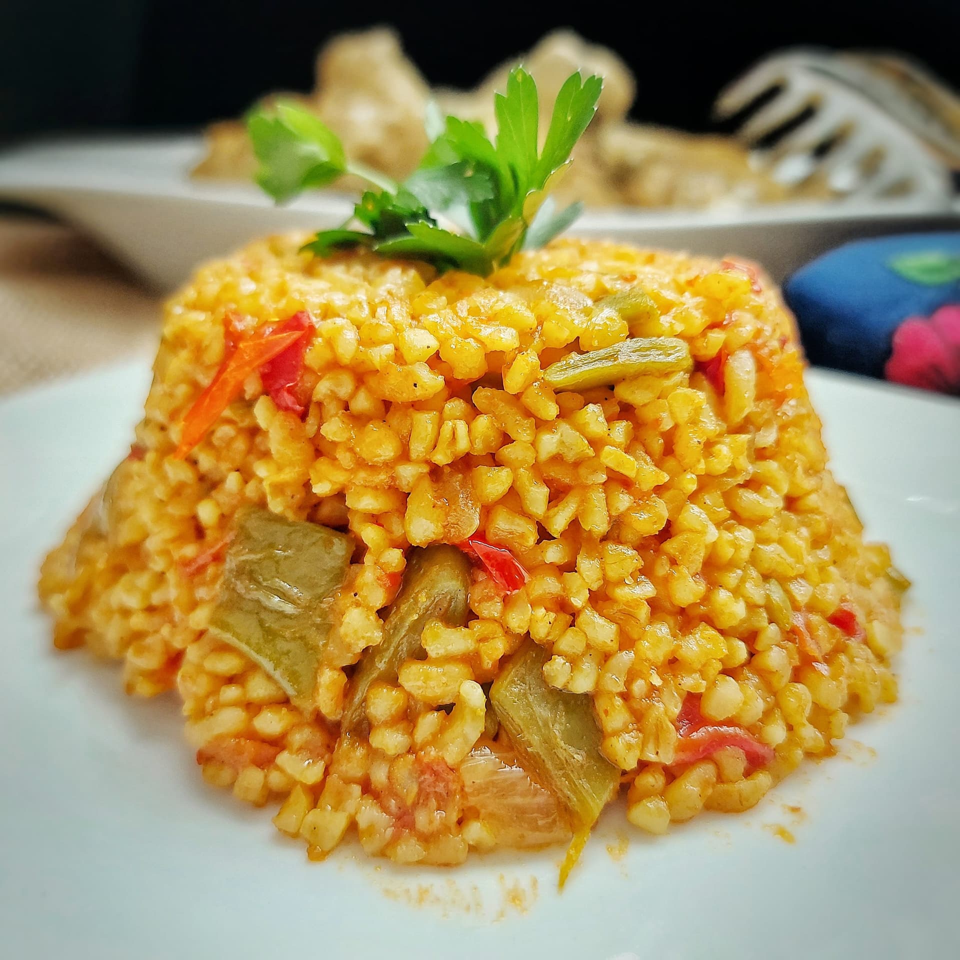 Taze Fasulyeli Bulgur Pilavı