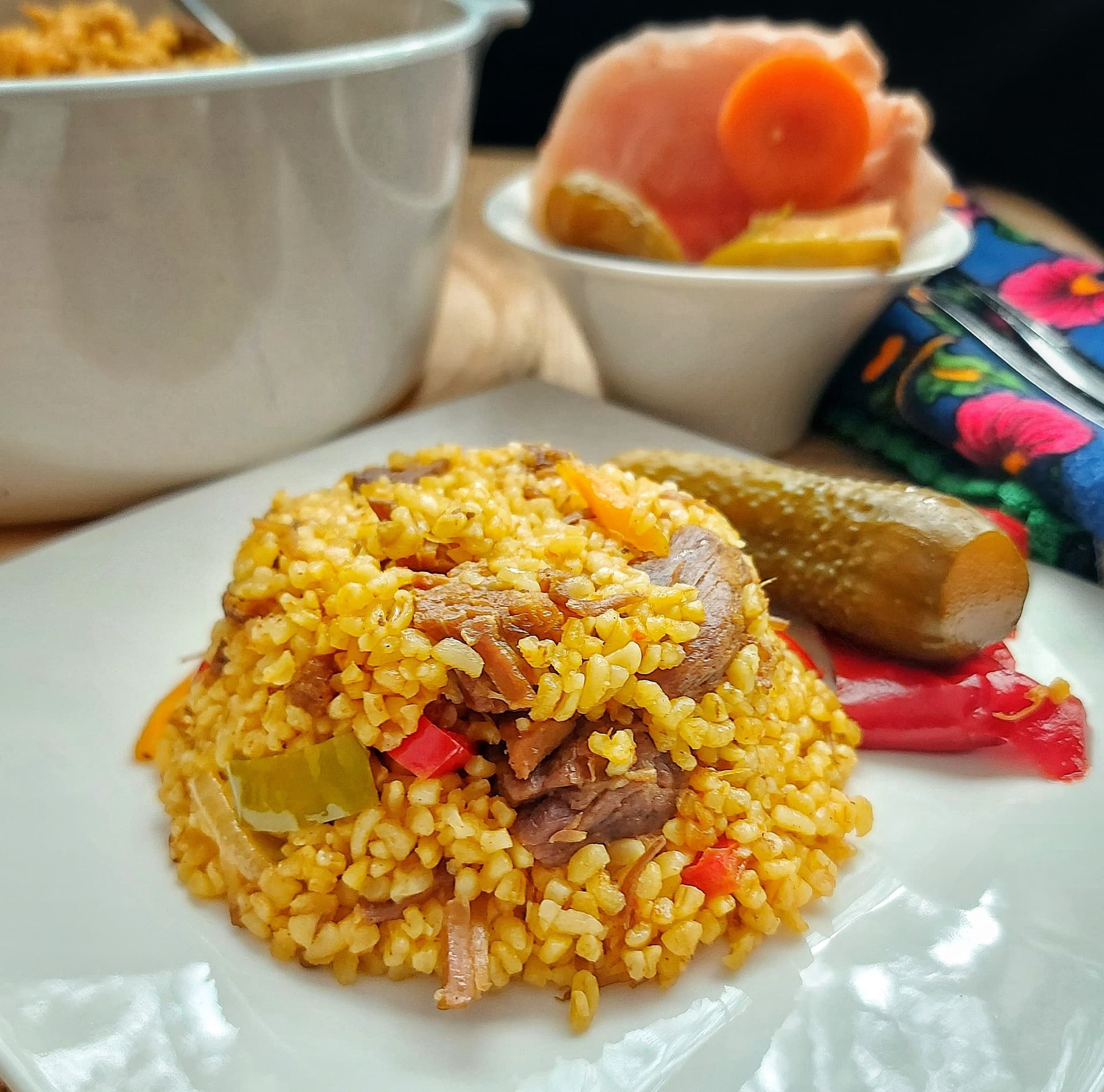 Etli Sebzeli Bulgur Pilavı