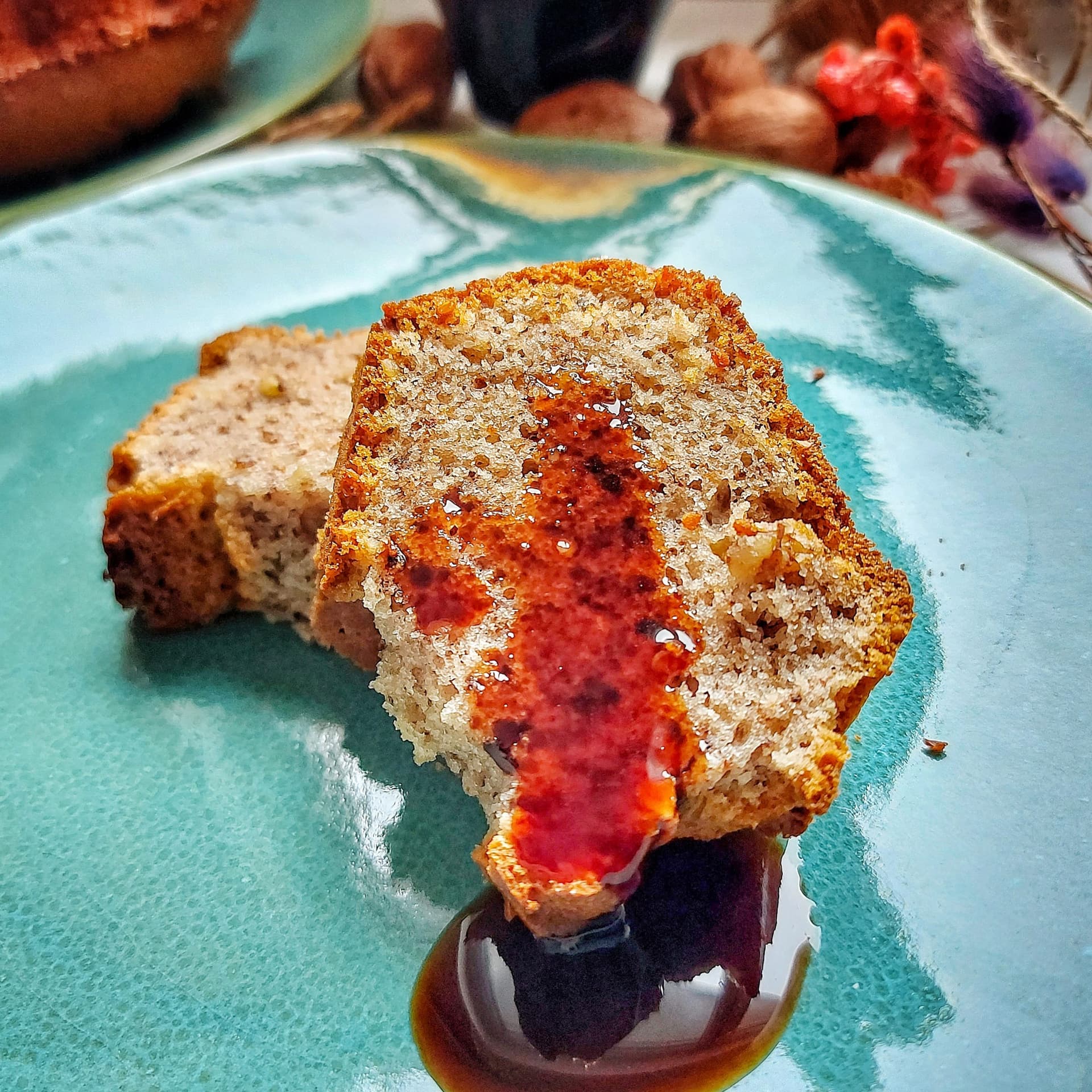 Pekmez Soslu Tahinli Kek