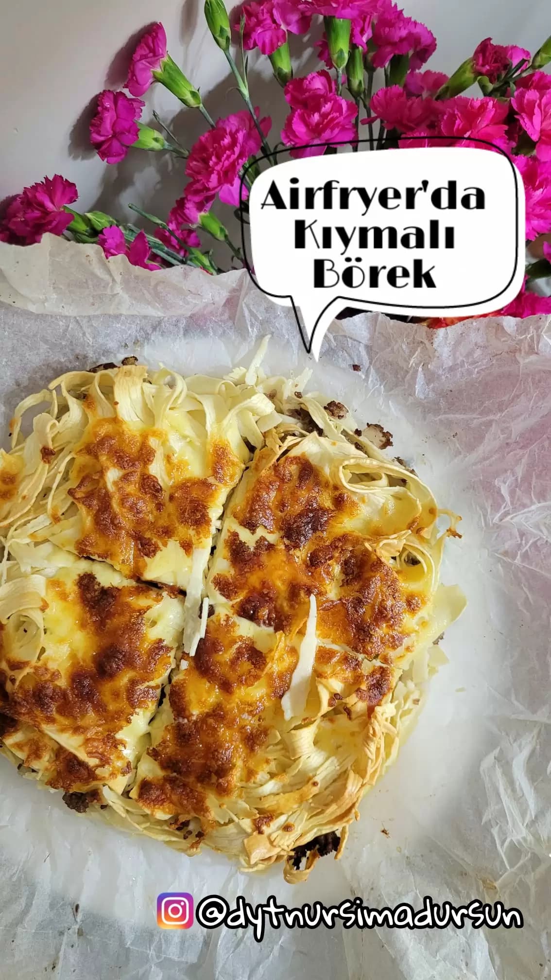 Airfryer'da Kıymalı Börek