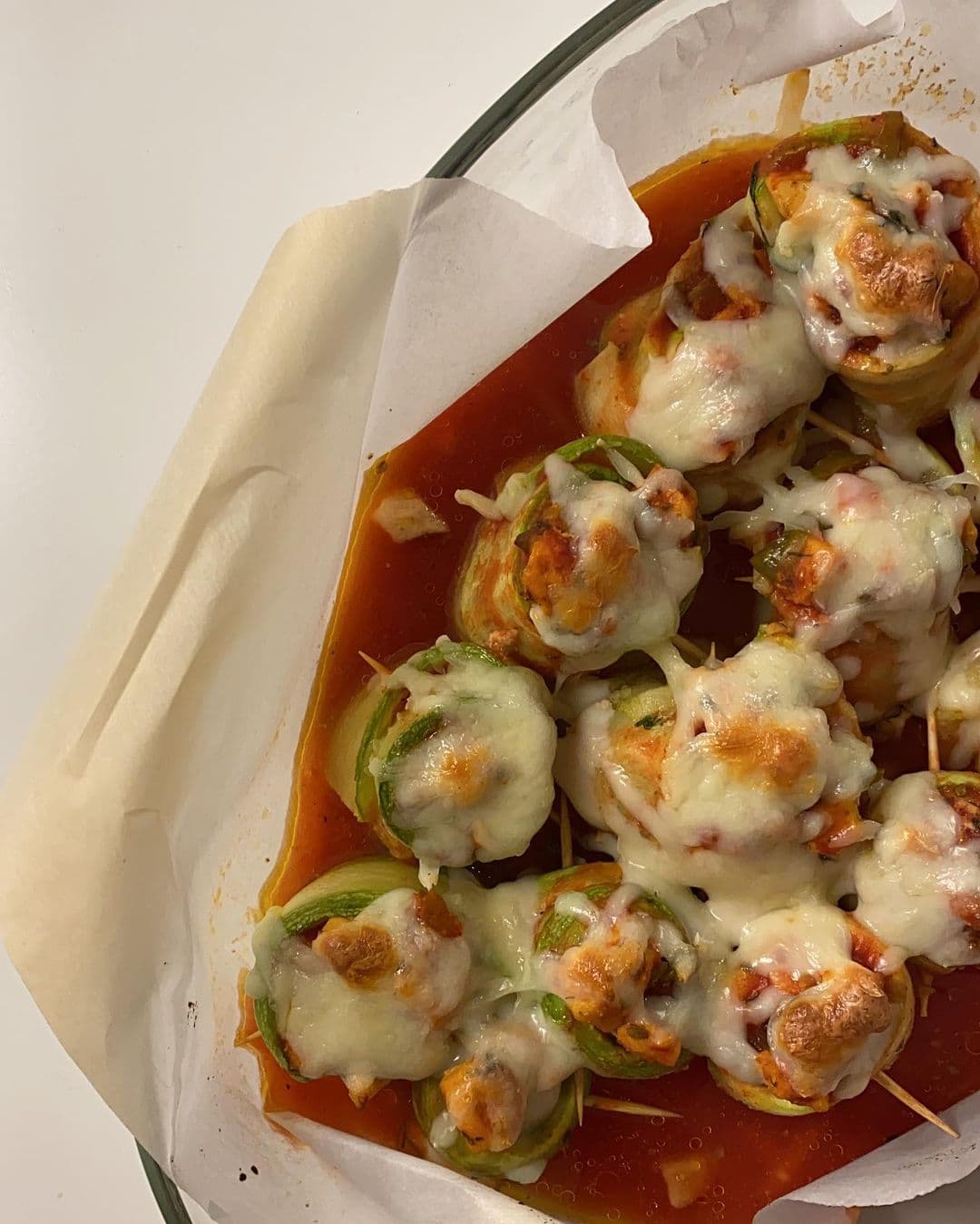 Fırında Tavuklu Kabak Roll