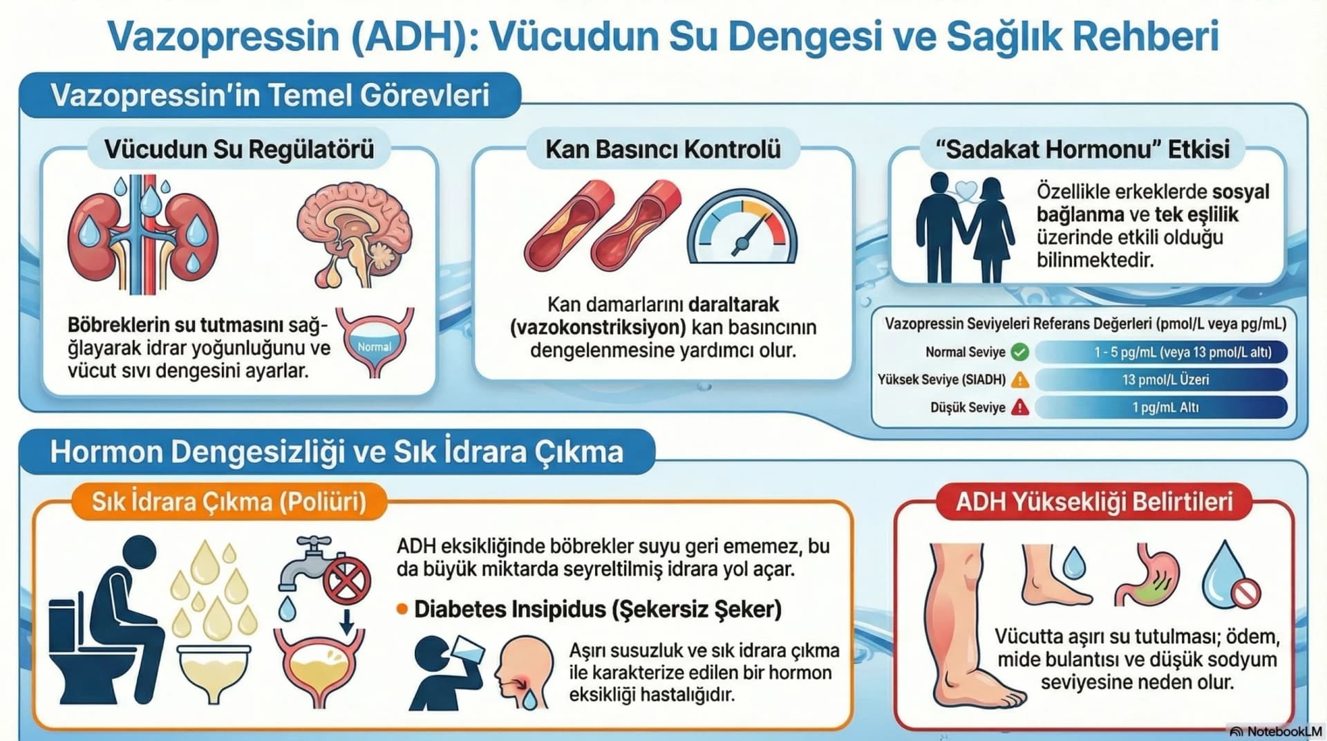Vazopressin (ADH) Nedir? Görevleri, Eksikliği ve Sık Sık İdrara Çıkma İle İlişkisi