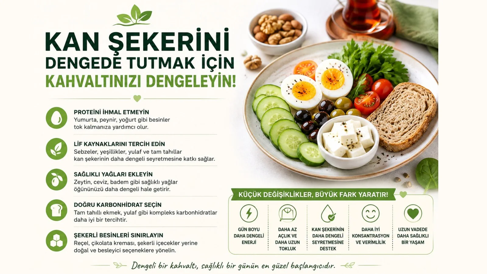 Kan Şekerini Dengede Tutmaya Yardımcı Kahvaltı Önerileri