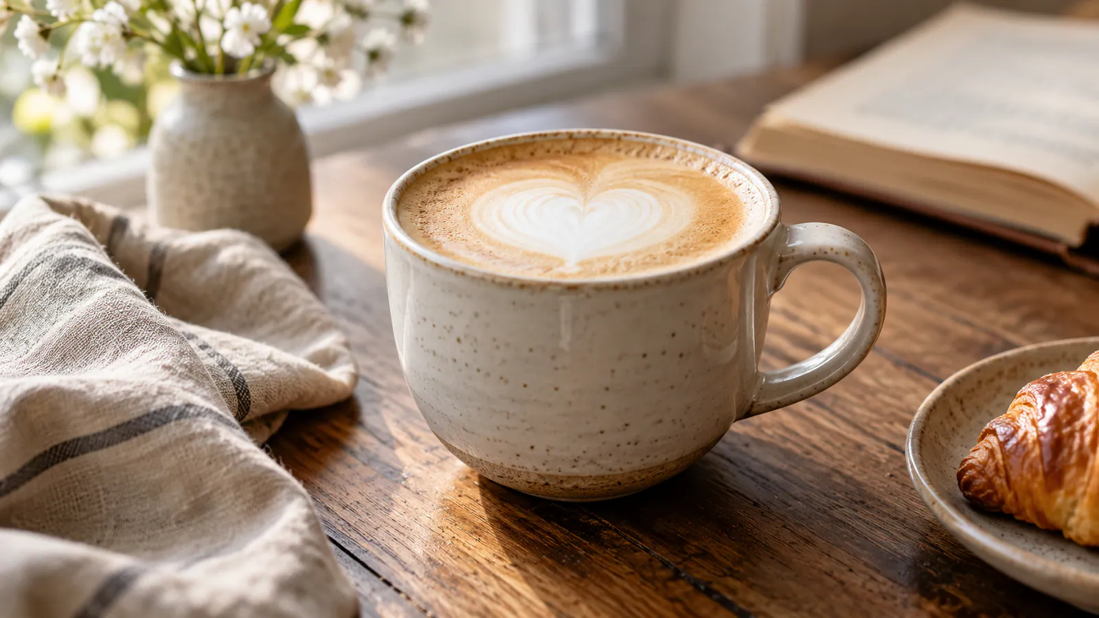 Pencere Kenarında Kalpli Latte