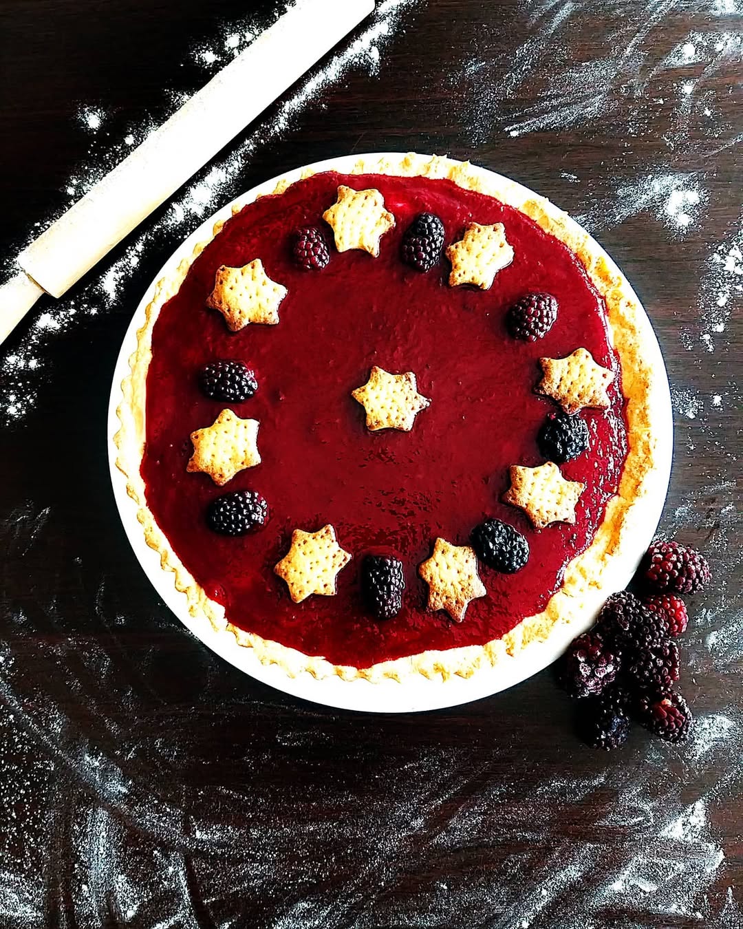 Böğürtlenli Tart