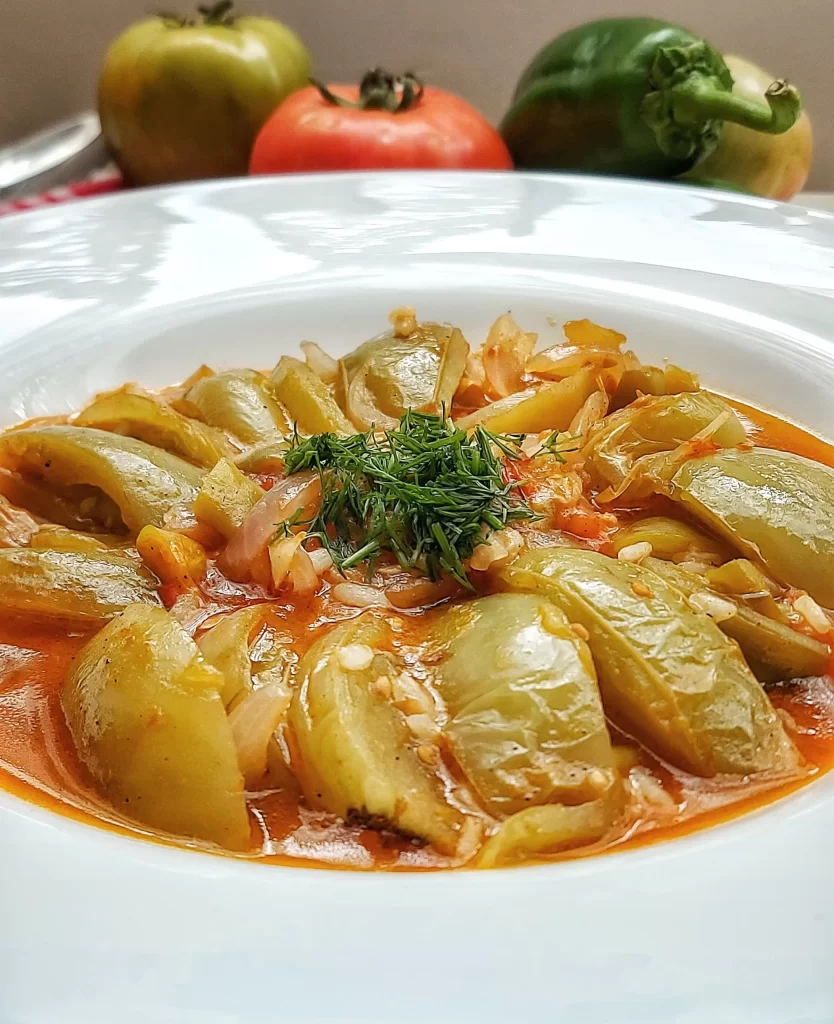 Zeytinyağlı Yeşil Domates tarifi