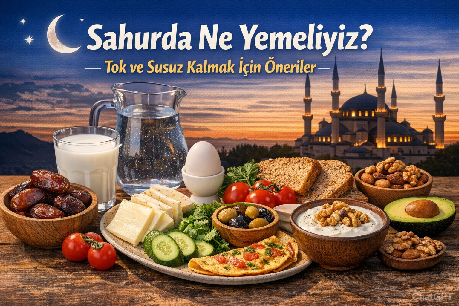 Sahurda ne yemeliyiz sahurda tok tutan yiyecekler